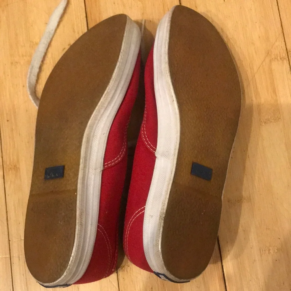 Keds Red Canvas Lace-Up Sneakers
